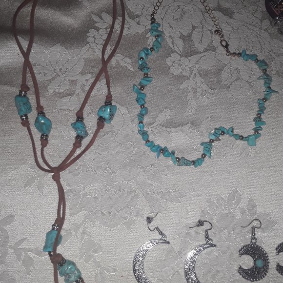New Set of jewelry.  Necklace, bracelet,  earrings, anklet, choker - Picture 6 of 6